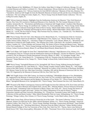 Purvis Young exhibition history (purvisyoung.com), page 6